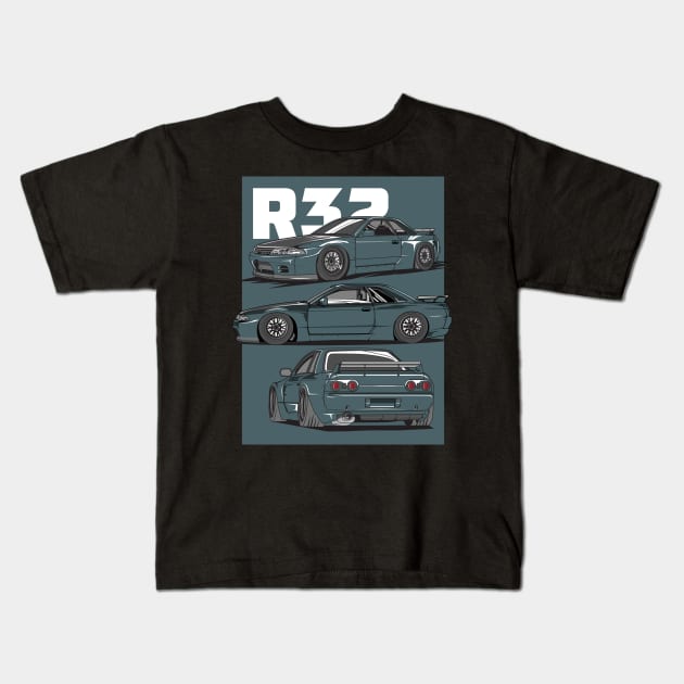 NismoR32 Kids T-Shirt by melsa